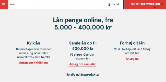 Bank Norwegian erfaringer og diskussioner