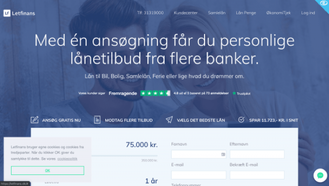Letfinans - Lån op til 500.000 kr.