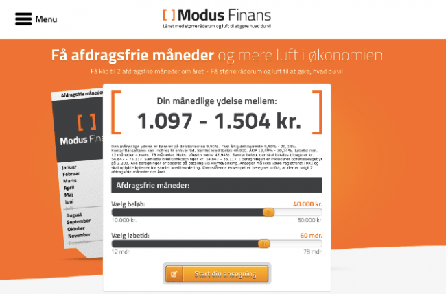 ModusFinans - Lån op til 150.000 kr.