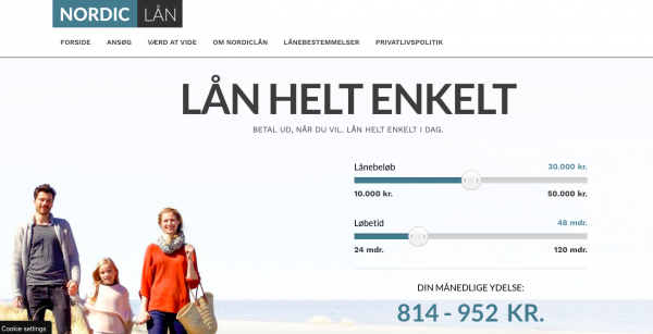 Nordiclån screenshot