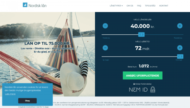 Nordisk Lån - Lån op til 75.000 kr.