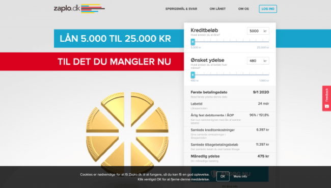 🥇 Zaplo ➢ låne op til 25.000 kr.✅