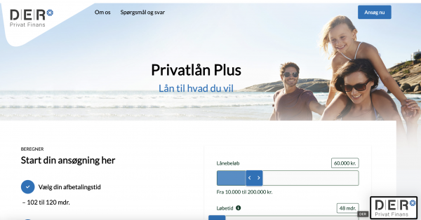 DER Privat Finans - Fleksible lån op til 100.000 kr.
