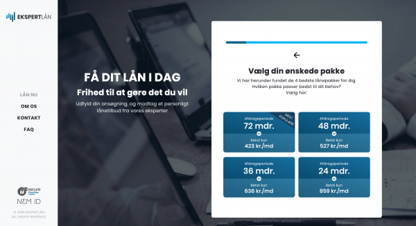 EkspertLån - Lån op til 75.000 kr.