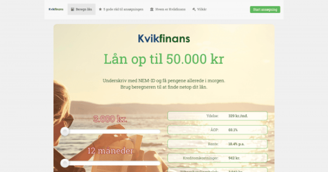 Kvikfinans - Lån op til 75.000 kr.