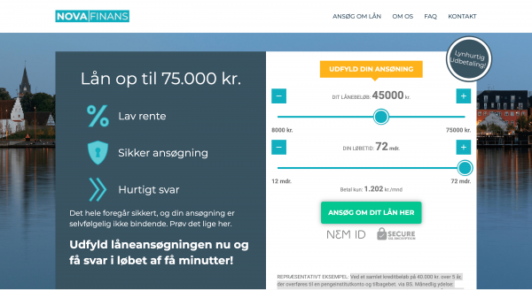 NovaFinans - Lån op til 75.000 kr.