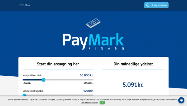 PayMark Finans - Lån op til 150.000 kr.