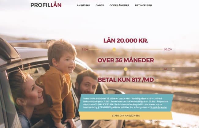 Profil Lån - Lån op til 50.000 kr.