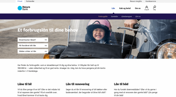 Resurs Bank Forbrugslån op til 300.000 kr.