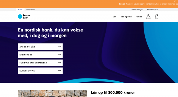 Resurs Bank, Filial af Resurs Bank Aktiebolag