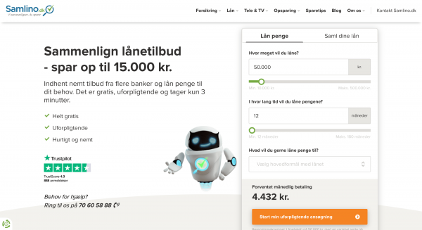 Samlino - Lån op til 500.000 kr.